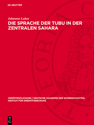 cover image of Die Sprache der Tubu in der Zentralen Sahara